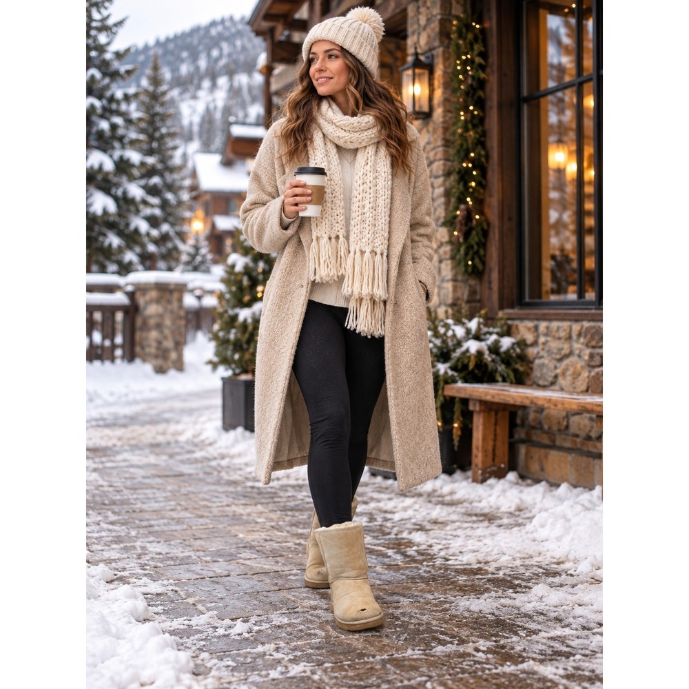 UGG Womens Classic Short Shearling Boots Size 9 Tan Suede Winter Cozy Y2K Boho